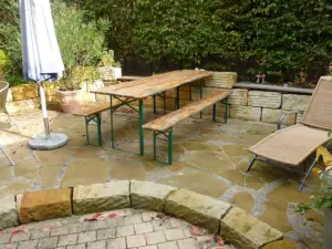 Natursteinarbeiten Gartenbau Sitzplatz